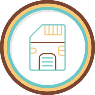 SD kart simgesi vektör illüstrasyonu