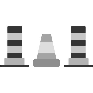 Bollard web simgesi vektör illüstrasyonu