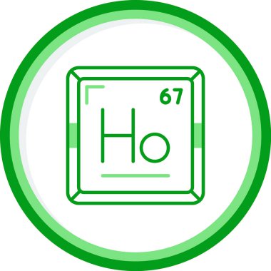 Holmium modern simgesinin vektör illüstrasyonu                      