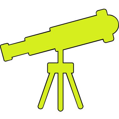 Teleskop. Web simgesi basit illüstrasyon