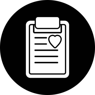 sağlık raporu simgesi vektör illüstrasyon 