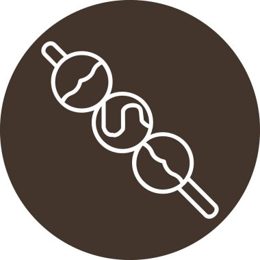 Dango web simgesi. Japon dango tatlıları vektör illüstrasyonu