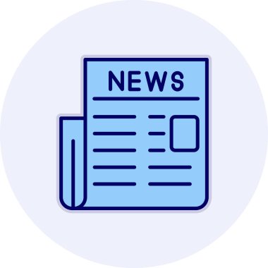 Haber Kağıdı Web simgesi, vektör illüstrasyonu