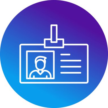 Kimlik kartı web simgesi, vektör illüstrasyonu