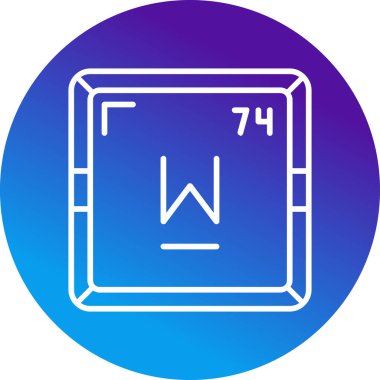 Periyodik tablo simgesinin Tungsten kimyasal ögesi