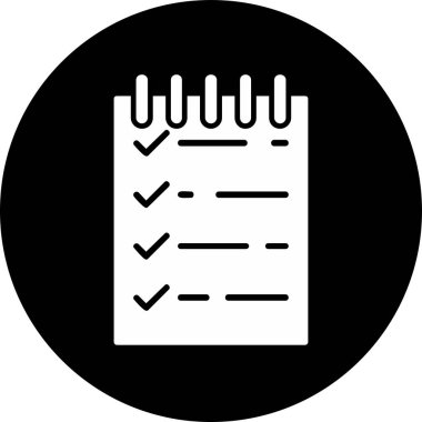 Kontrol listesi. Web simgesi basit illüstrasyon 