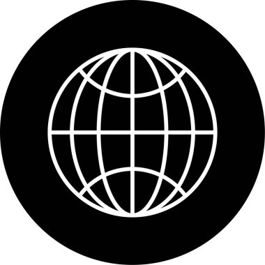 dünya simgesi web basit illüstrasyon