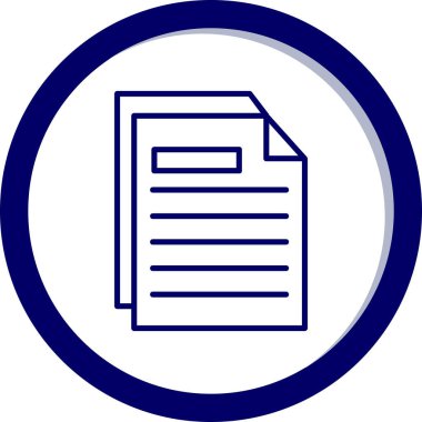 Belge. Web simgesi basit illüstrasyon