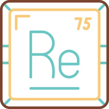 Rhenium modern simgesinin vektör illüstrasyonu                      