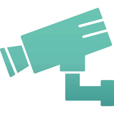 Bir CCTV kamerasının vektör simgesi, illüstrasyon  