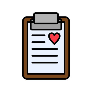 sağlık raporu simgesi vektör illüstrasyon 