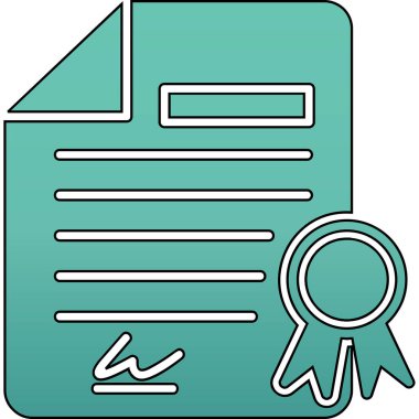 Diploma simgesi, vektör illüstrasyonu basit tasarım