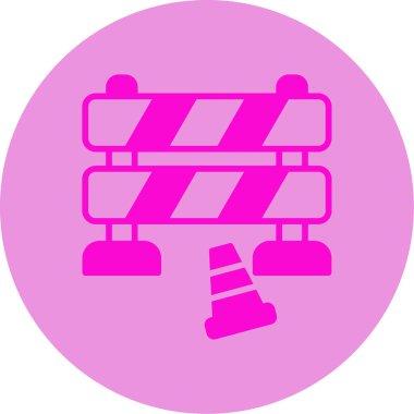 Trafik Bariyeri vektör tasarım şablonu        