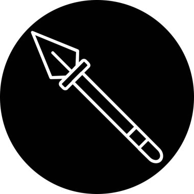 Mızrak simgesi vektör illüstrasyonu