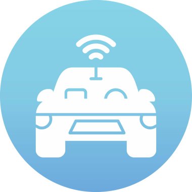 Özerk Otomobil Web simgesi, vektör illüstrasyonu 