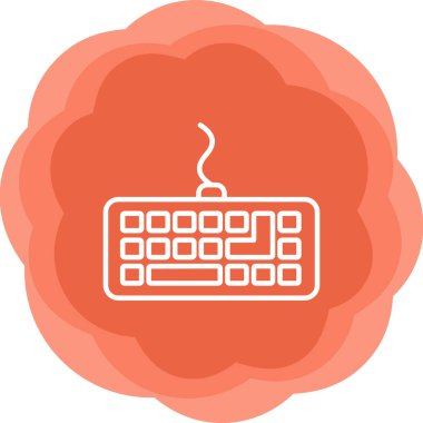 Klavye web simgesinin vektör illüstrasyonu