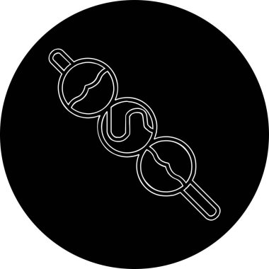 Dango web simgesi. Japon dango tatlıları vektör illüstrasyonu