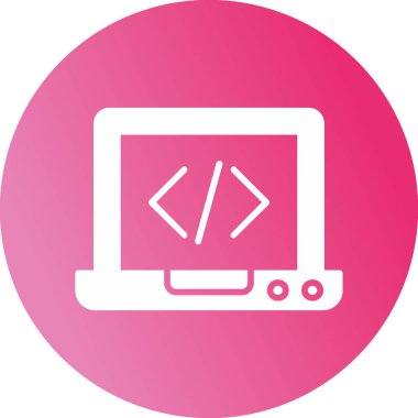 dizüstü bilgisayar simgesi, vektör illüstrasyonu basit tasarım