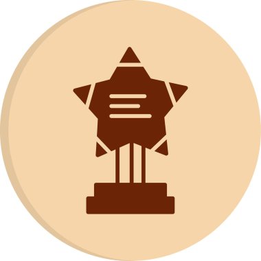 Kupa simgesi, vektör illüstrasyonu basit tasarım