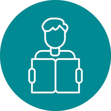 Öğrenci. Basit web simgesi tasarımı. Danışmanlık ve Eğitim konsepti