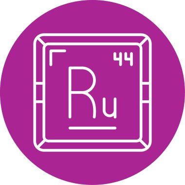Rutenyum modern simgesinin vektör illüstrasyonu                      