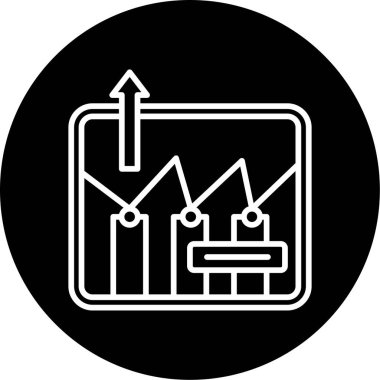 Büyüme grafiği Web simgesi basit illüstrasyon  