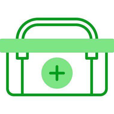 İlk Yardım Kiti tıbbi ikon vektör çizimi