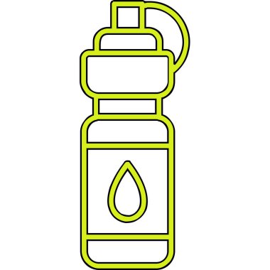 Su şişesi. Web simgesi basit illüstrasyon