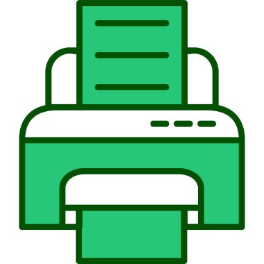 yazıcı web simgesi basit illüstrasyon 