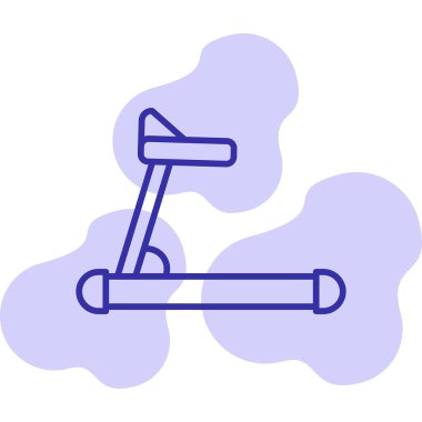 koşu bandı web simgesi, vektör çizim 