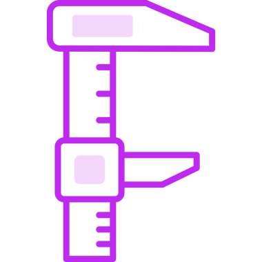 calliper simgesi, vektör illüstrasyonu basit tasarım