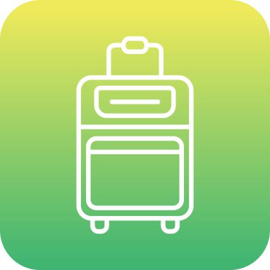 Bavul web simgesi, vektör çizim