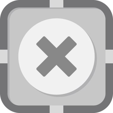 çapraz iptal simgesi, vektör illüstrasyonu 