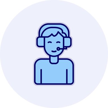 çağrı merkezi operatör simgesi illüstrasyonu 