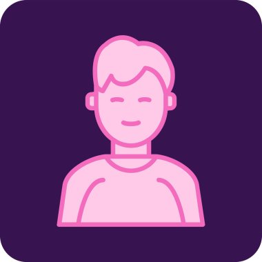 İnsan avatar web simgesi basit illüstrasyon 