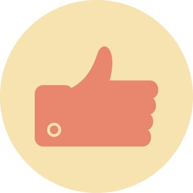 Baş parmak işareti. Basit resimleme