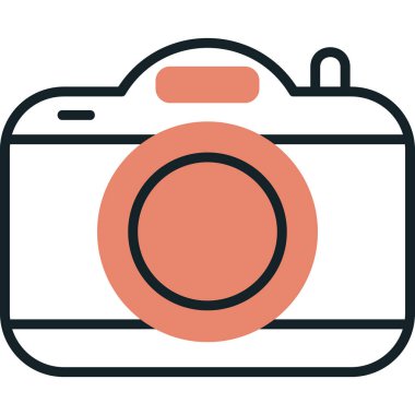 kamera simgesi, vektör illüstrasyonu basit tasarım