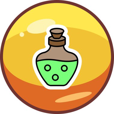 İksir ağı simgesi, vektör illüstrasyonu