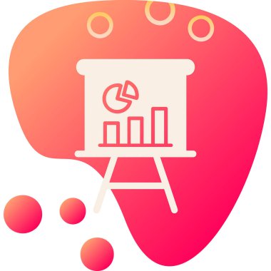 sunum simgesi, vektör illüstrasyonu 