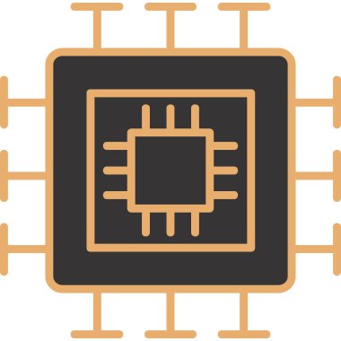 İşlemci. Web simgesi basit tasarım 