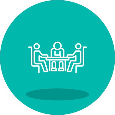 toplantı web simgesi vektör illüstrasyonu 