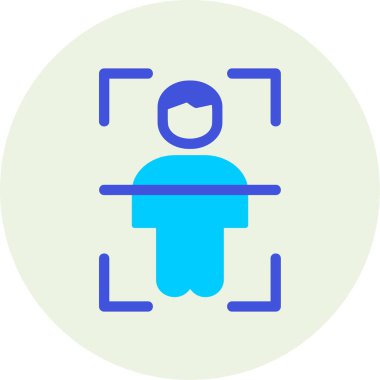 Vücut Tarama Web simgesi, vektör illüstrasyonu