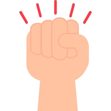 yumruk simgesi, vektör illüstrasyonu basit tasarım