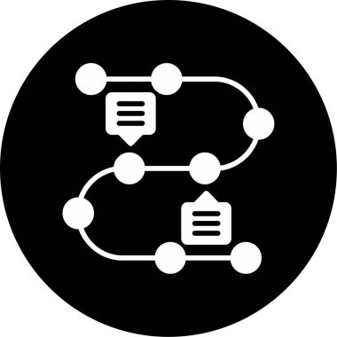Zaman çizgisi modern simgesinin vektör illüstrasyonu       
