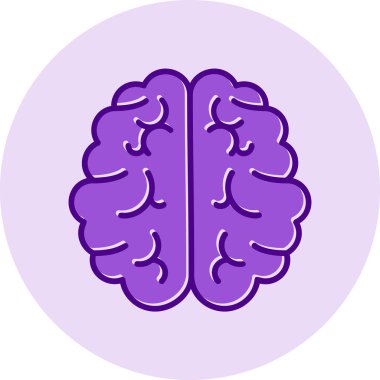Beyin. Web simgesi basit illüstrasyon 