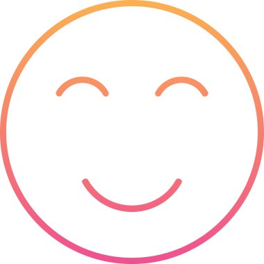 Gülümse. Web simgesi basit illüstrasyon