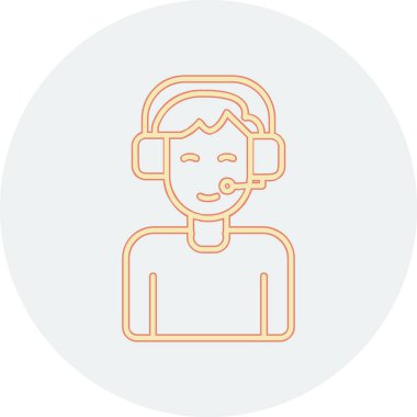 çağrı merkezi operatör simgesi illüstrasyonu 