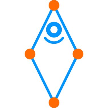 eşkenar dörtgen simgesi, vektör illüstrasyonu, tasarım şablonu