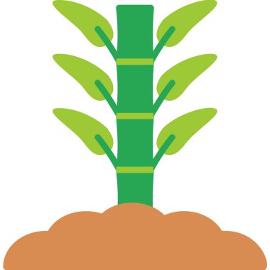 Bamboo icon, vector illustration simple design