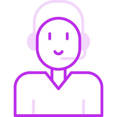 Müşteri Destek kutsal kişilerin resmi, vektör çizim 